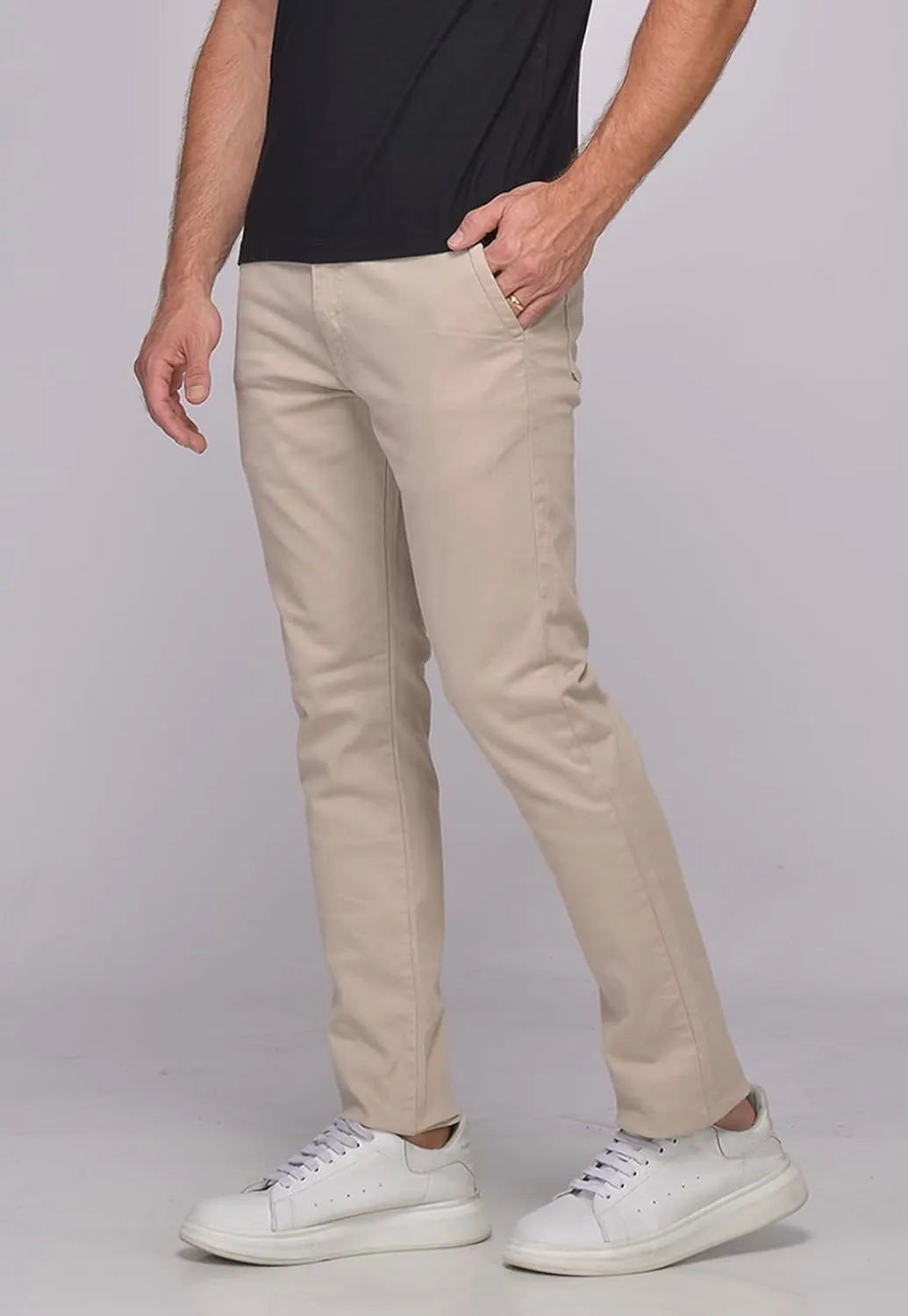 Essentials Mens Casual Twill Chino Pants Slim Fit Comfort Stretch