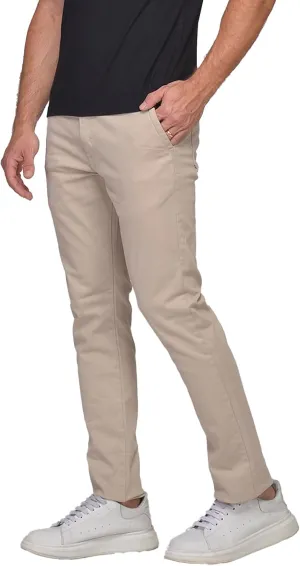 Essentials Mens Casual Twill Chino Pants Slim Fit Comfort Stretch