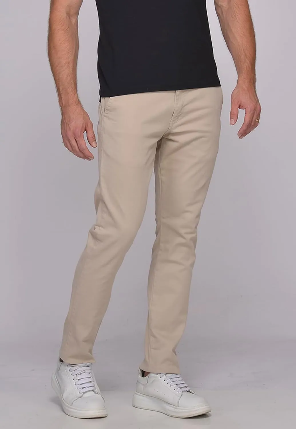 Essentials Mens Casual Twill Chino Pants Slim Fit Comfort Stretch