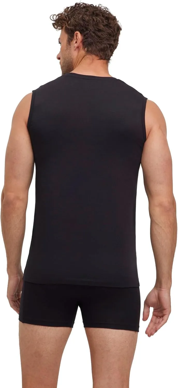 FALKE Men's Daily Comfort Crew Neck Muscle Shirt 2-Pack