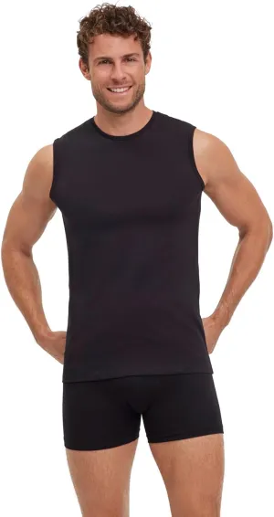 FALKE Men's Daily Comfort Crew Neck Muscle Shirt 2-Pack