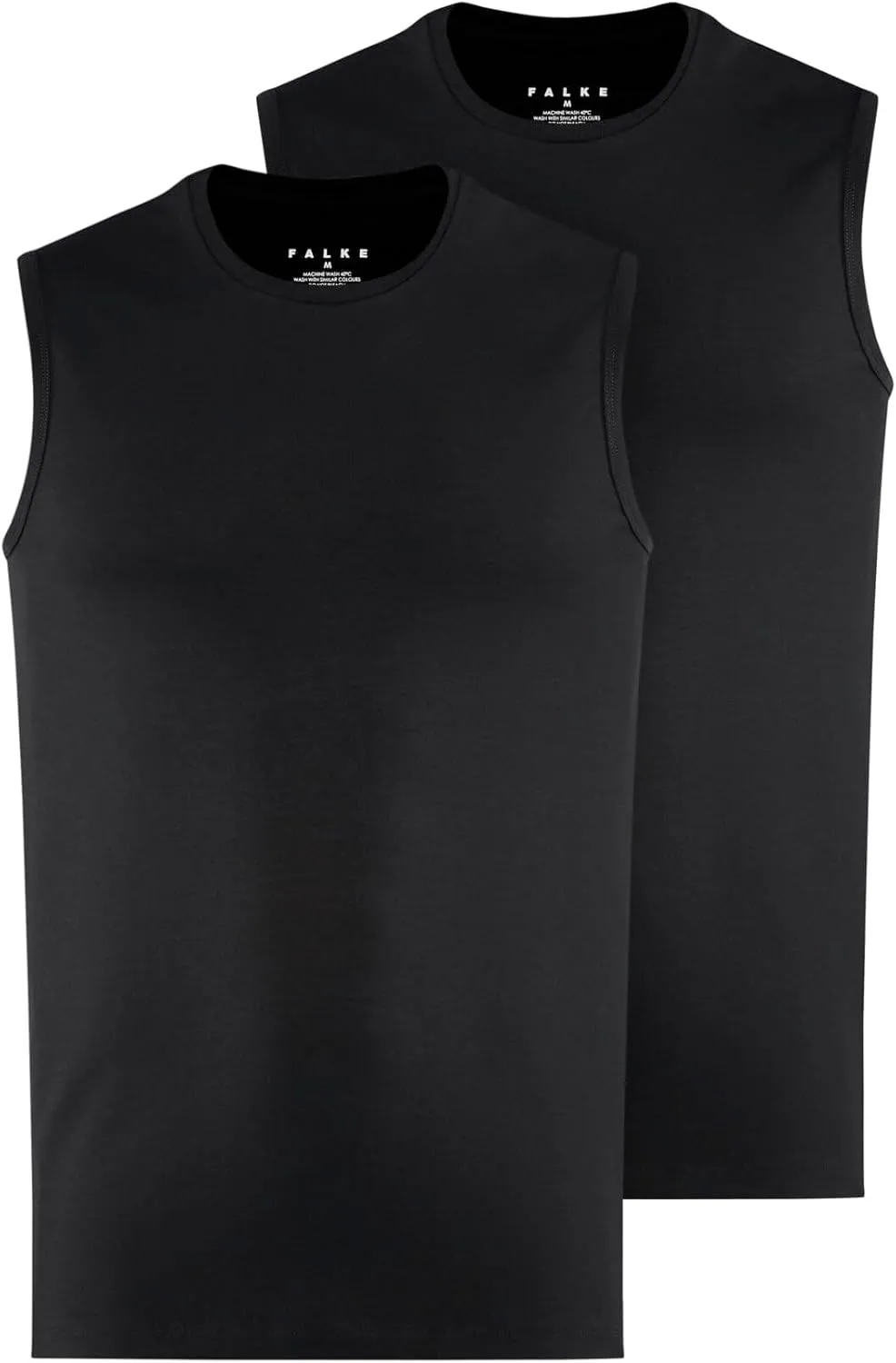 FALKE Men's Daily Comfort Crew Neck Muscle Shirt 2-Pack