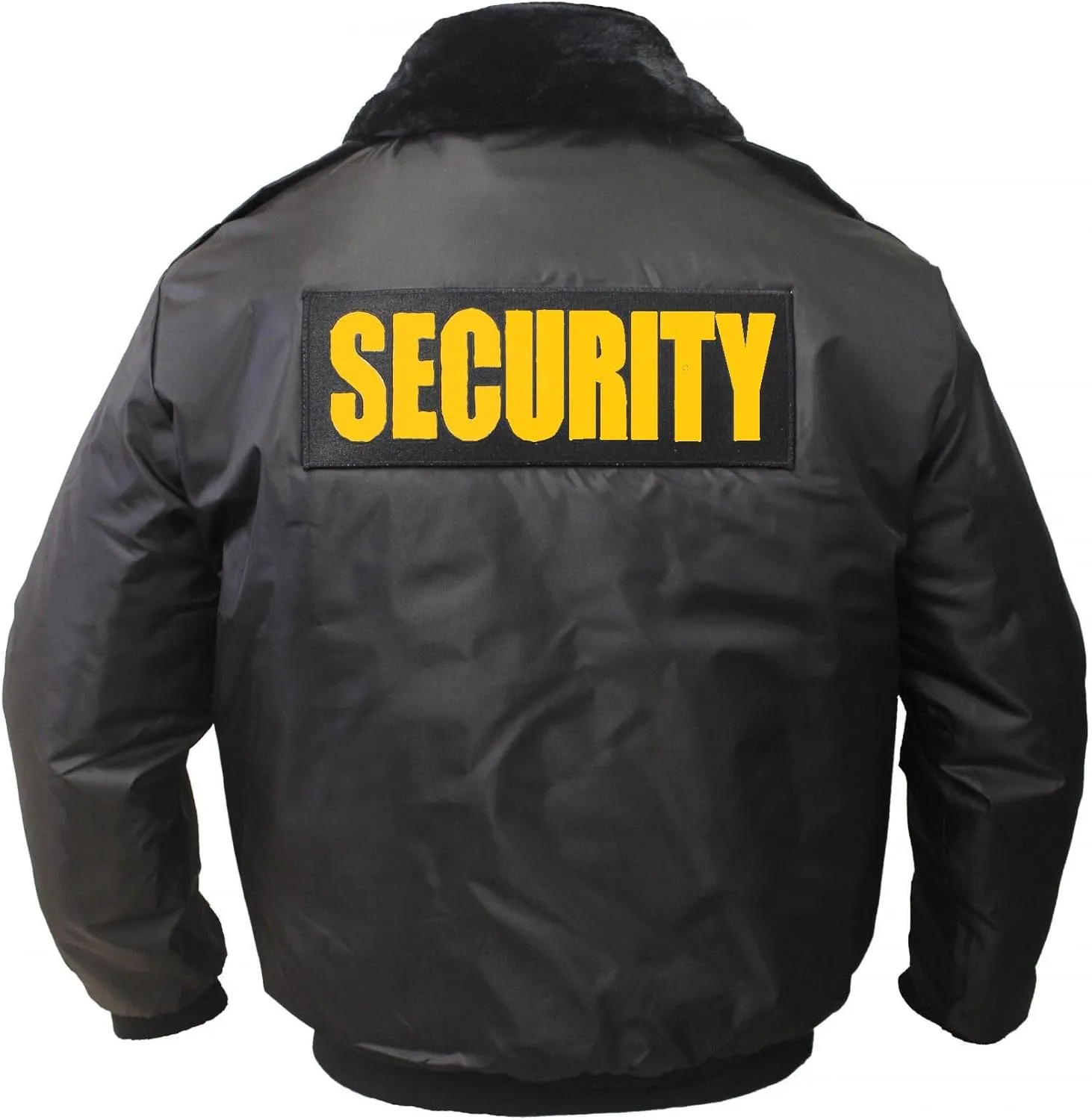 First Class Watch-Guard Bomber Jacket with Reflective Security ID (Black)