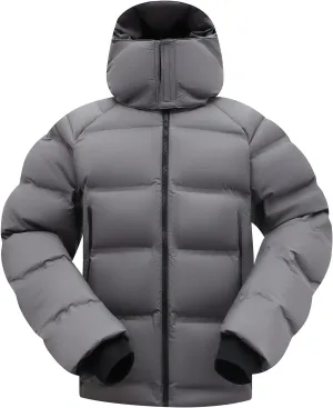 fit space Men's Thickened Down Jacket Super Warm Winter Puffer Jacket Snow Coat with Detachable Hood Waterproof Windproof