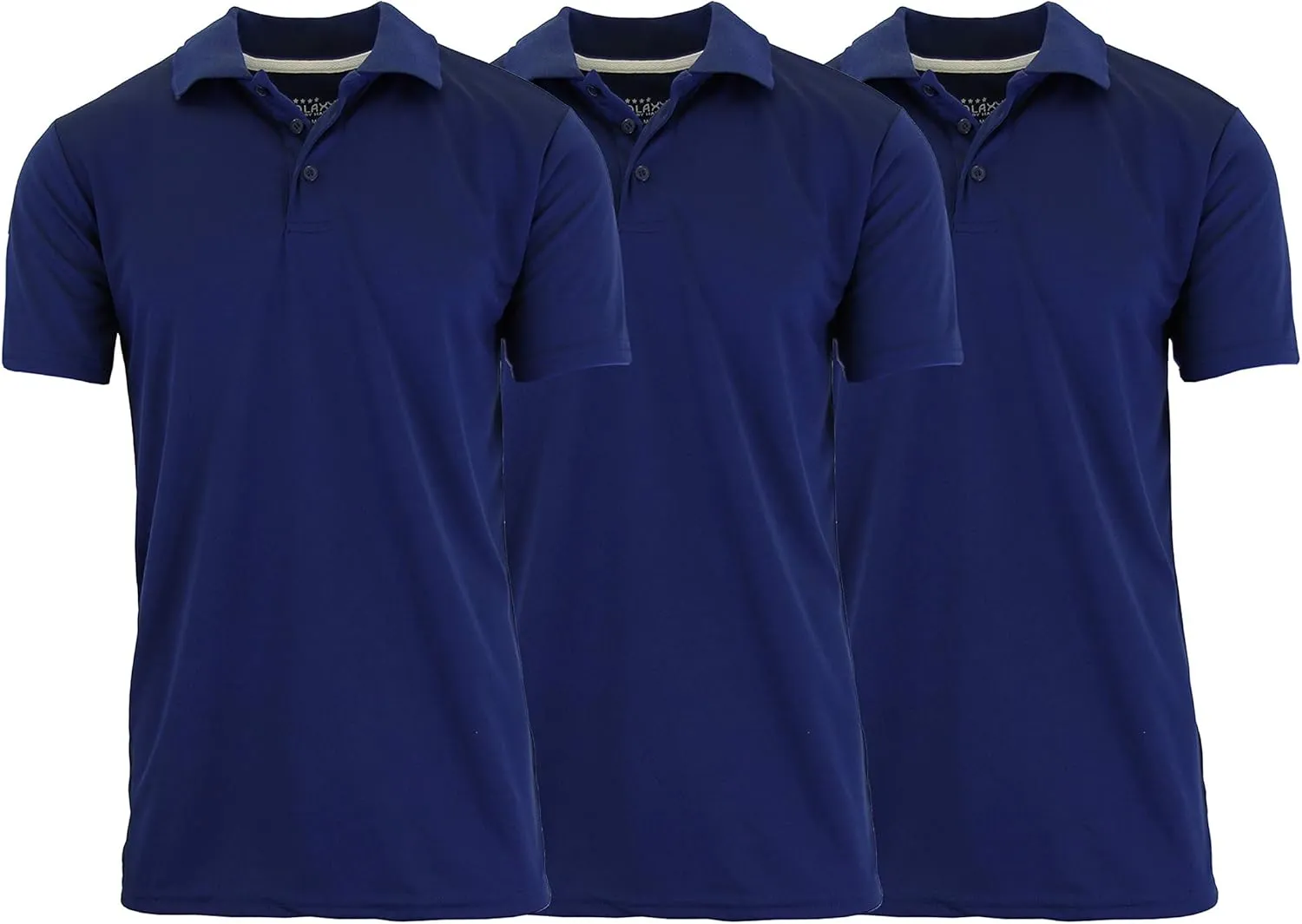 Galaxy by Harvic Men's Tagless Moisture Wicking Polo Shirt (3-Pack)