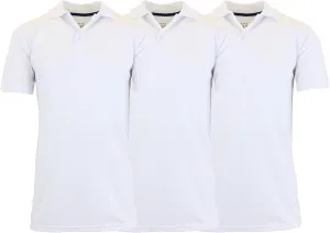 Galaxy by Harvic Men's Tagless Moisture Wicking Polo Shirt (3-Pack)