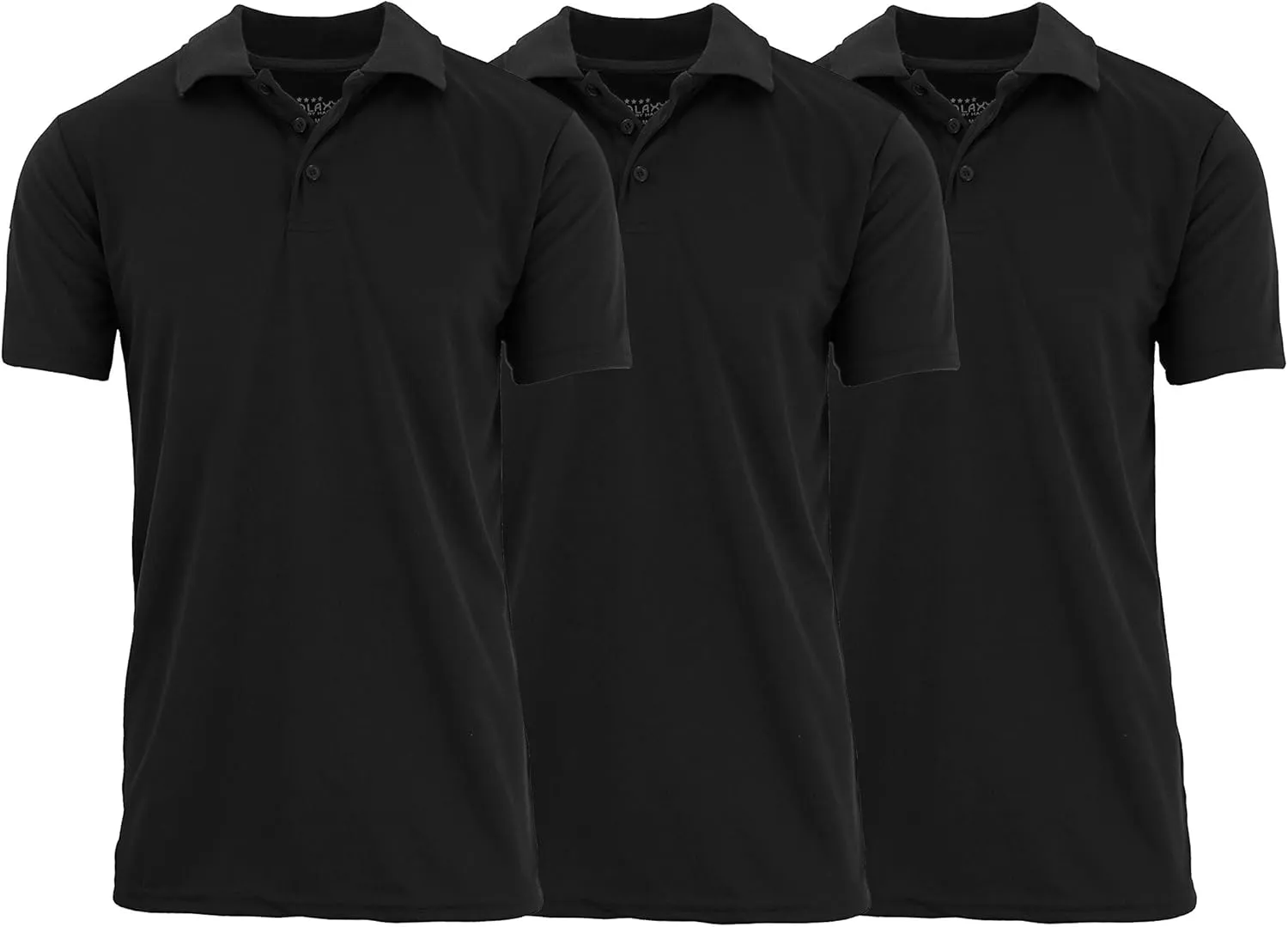 Galaxy by Harvic Men's Tagless Moisture Wicking Polo Shirt (3-Pack)
