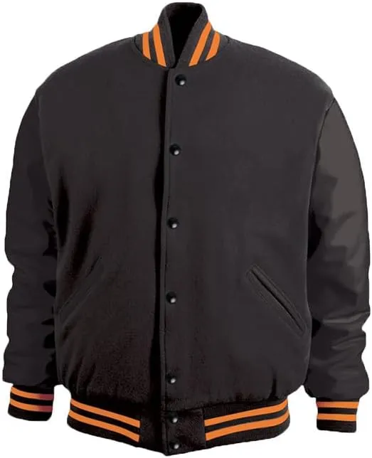 GAME Sportswear - America's Finest Varsity Jacket, Genuine Leather and Wool, Made in the USA, Style# 5000