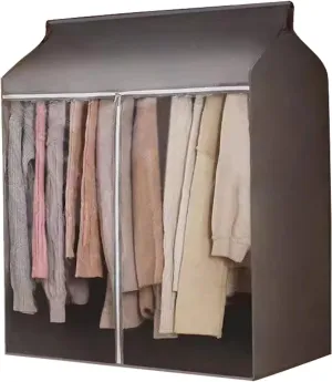 Garment Bags Dust Cover Transparent Window Hanger Protector Hanging Dustproof Garment Protector Zippered for Clothing Closet Rack(Gray,120x80x50cm/47x32x20in)