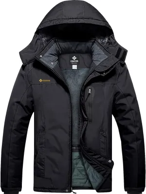 GEMYSE Men's Ski Snow Jacket Warm Winter Waterproof Coat Snowboard Rain Jacket Hooded Windproof Windbreaker