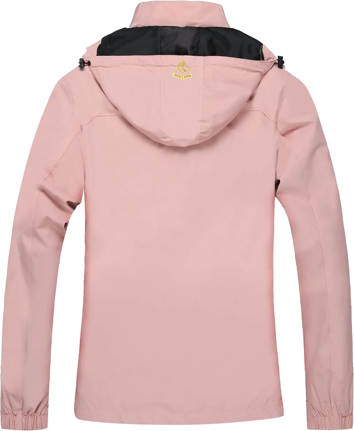 GIISAM Women's Waterproof Rain Jacket,Lightweight Windproof Full Zip Women's Packable Fall Raincoat Windbreaker with Hood