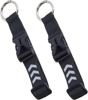 GORGECRAFT 2Pcs Adjustable Luggage Strap Jacket Gripper Holder Black Carry Clip Strap Reflective Arrow Pattern Suitcase Belt with Buckle Ring Hook Add a Bag Connector Travel Accessories for Backpack