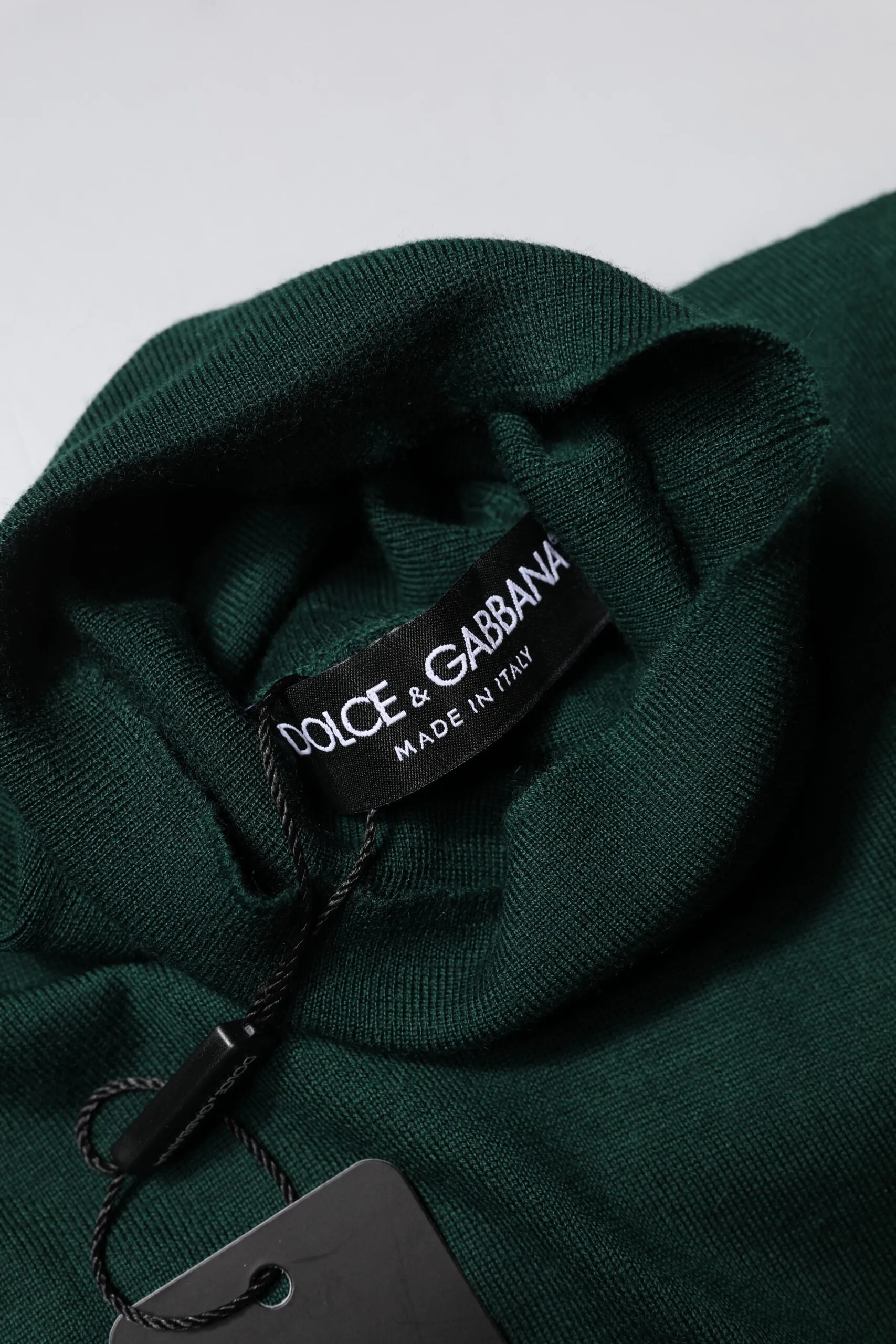 Green Cashmere Knitted Men Pullover Sweater