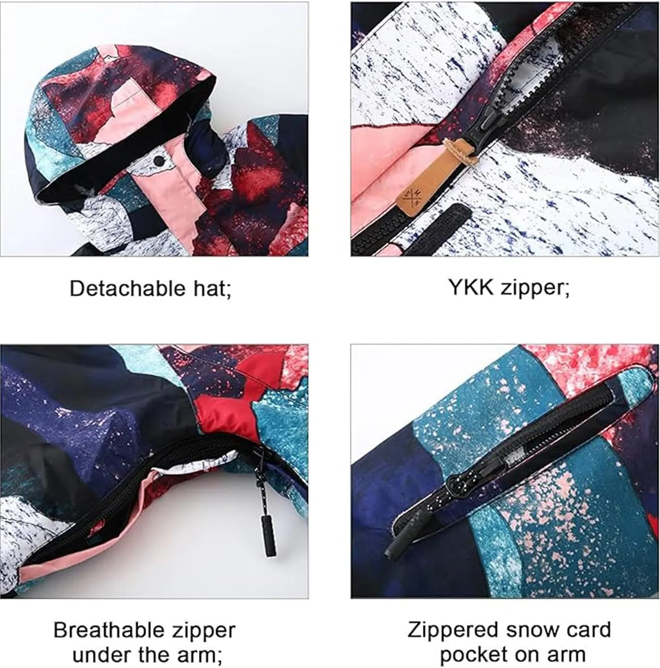 GSOU SNOW Women's Ski Jacket and Pants Waterproof Windproof Snowsuit Snowboarding Coat Insulated Warm Winter