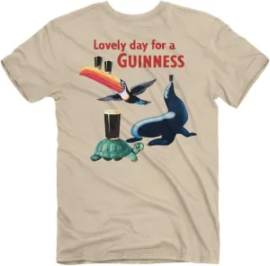Guinness Beer Short Sleeve T-Shirt, Sand | Guinness, Lovely Characters Design | 100% Ringspun Cotton
