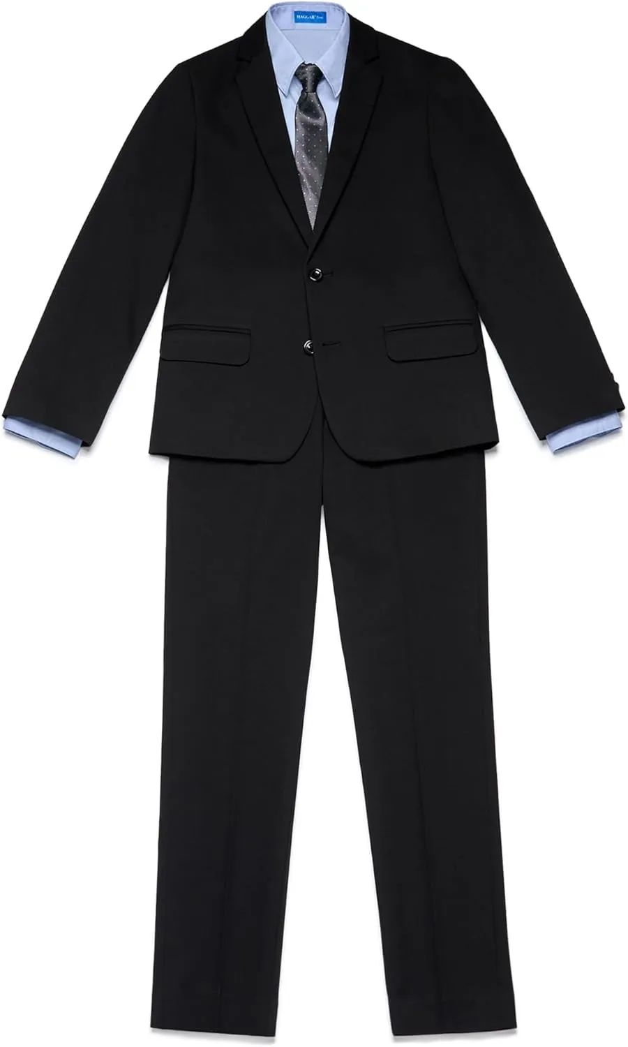 Haggar Boys' 4-Piece Suit, Dress Shirt & Tie Set