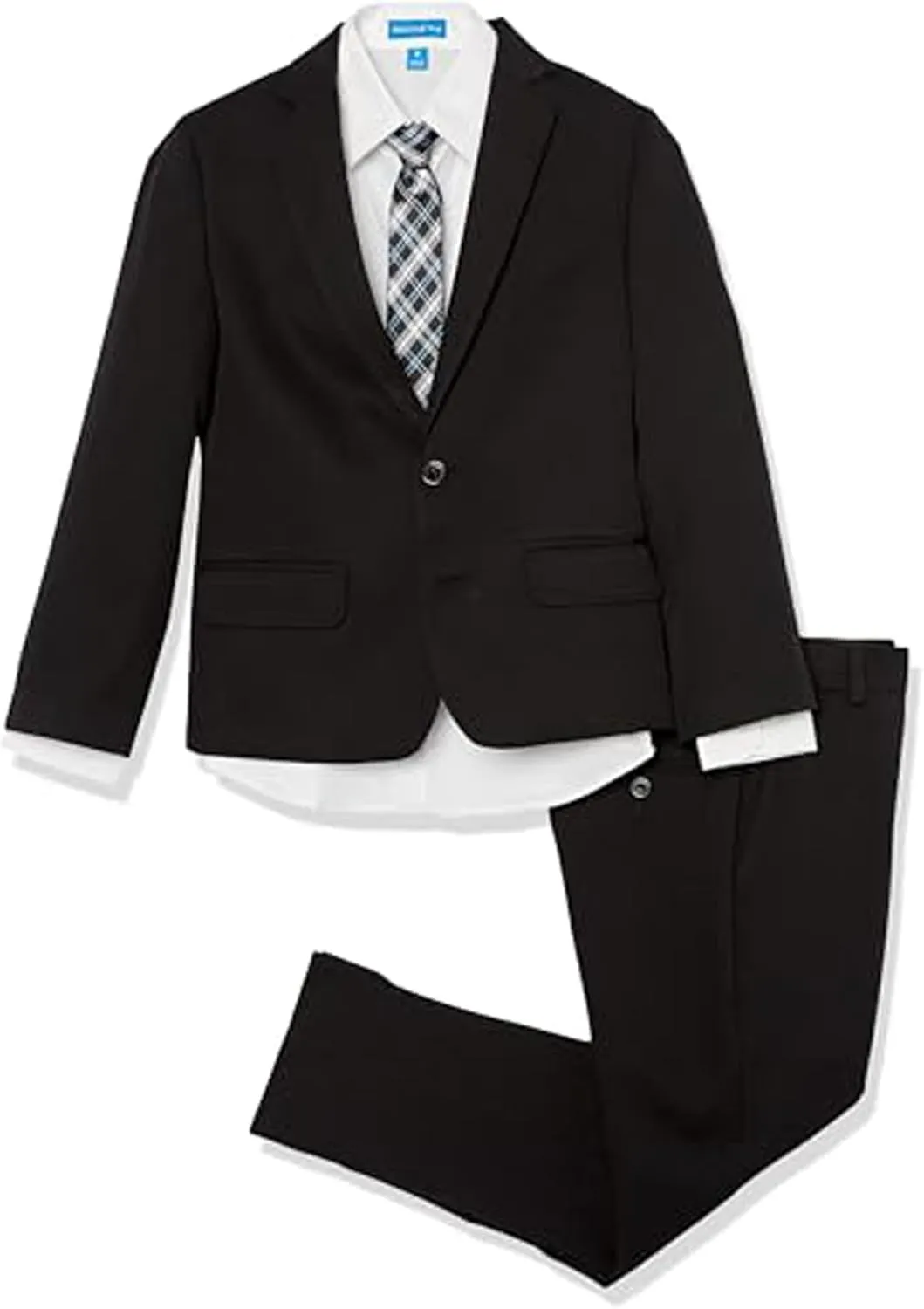 Haggar Boys' 4-Piece Suit, Dress Shirt & Tie Set