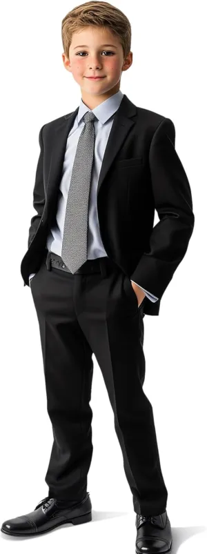 Haggar Boys' 4-Piece Suit, Dress Shirt & Tie Set