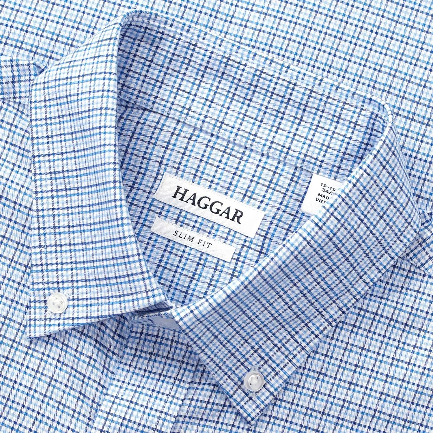 Haggar Men's Premium Comfort Slim Fit Wrinkle Resistant Dress Shirt