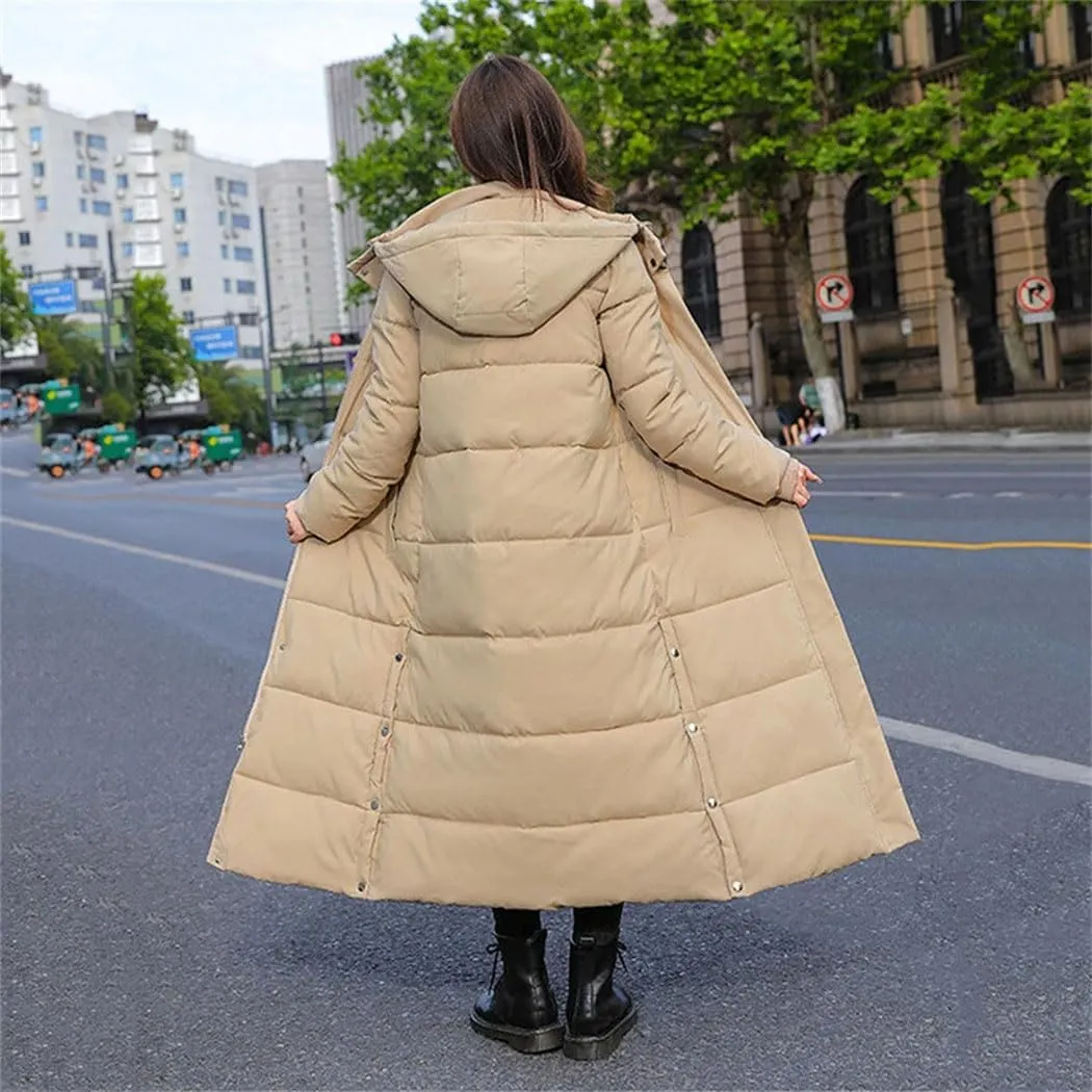 Haitpant Winter Thicken Warm Cotton Coat Female Parkas Casual Hooded Padded Coat Long Jacket Snow Wear Coat