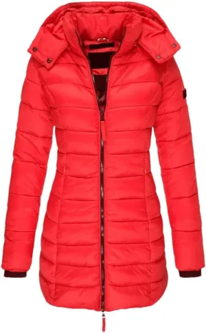 Haitpant Womens Winter Long Down Coat Thicken Warm Hooded Cotton Padded Puffer Jacket Overcoat