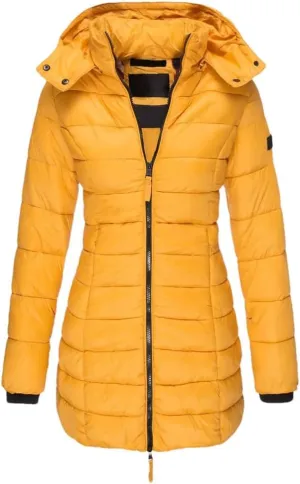Haitpant Womens Winter Long Down Coat Thicken Warm Hooded Cotton Padded Puffer Jacket Overcoat