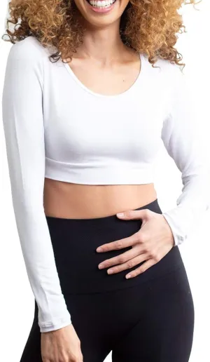 HALFTEE Long Sleeve Layering Tee - Demi Cami for Women & Teens | Cute Crop Top