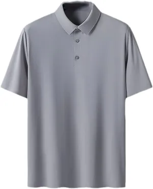 Hamthuit Men's Polo Shirt Business Solid Breathable Quick Dry Stretch Golf Tee Shirt Slim Fit Polo Shirt