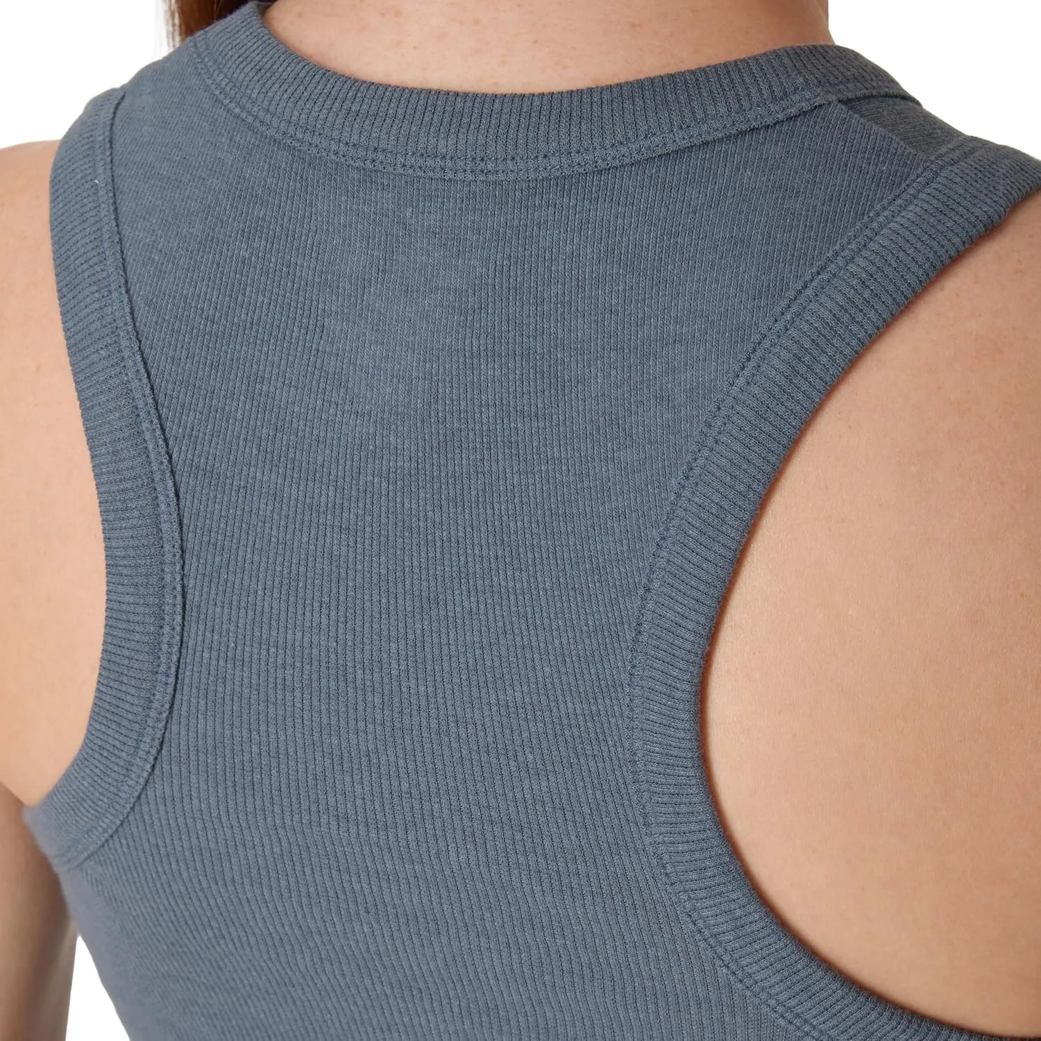 Hanes Women's Originals Racerback, 2-Pack, Comfywear Supersoft Rib Cropped Tank Top Loungewear Pack