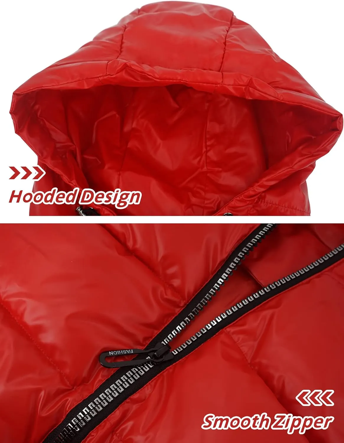 Happy Cherry Kids Winter Down Vest Hooded Vest Zip Windproof Padded Vest Jacket With Pockets