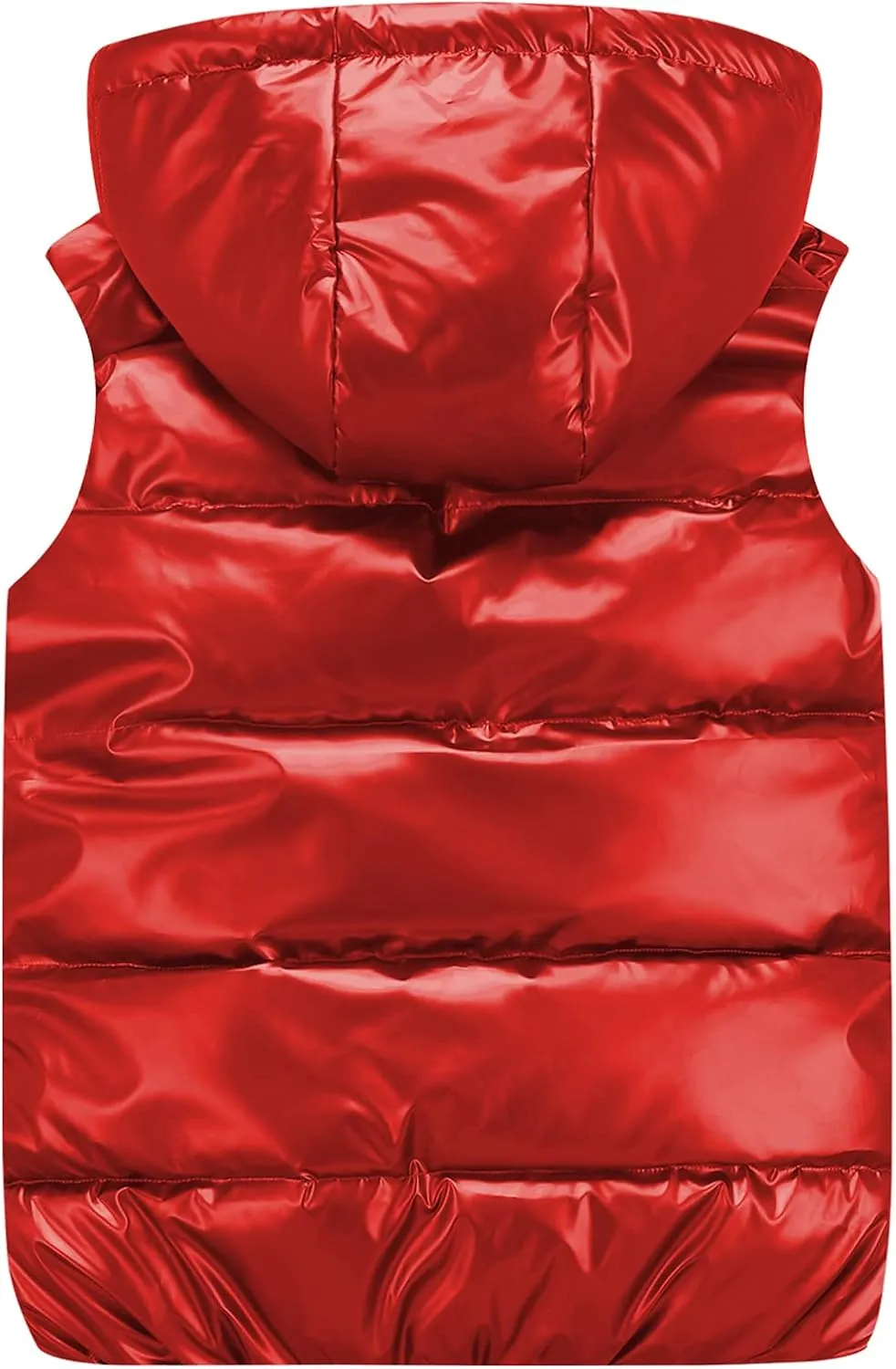 Happy Cherry Kids Winter Down Vest Hooded Vest Zip Windproof Padded Vest Jacket With Pockets