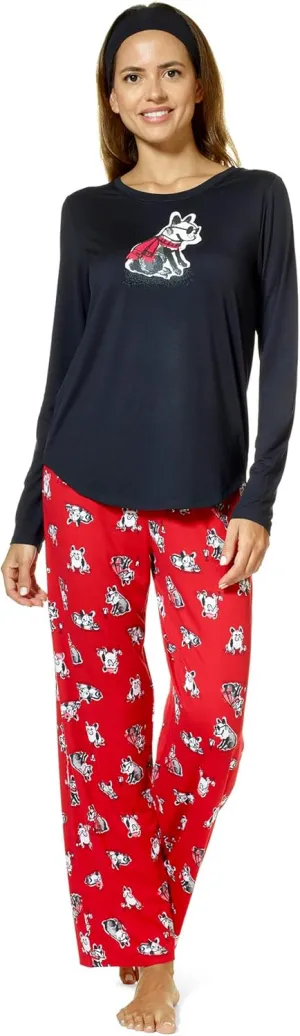 HUE Plus Size Pinejoy Timeless Soft Jersey Pajama Set