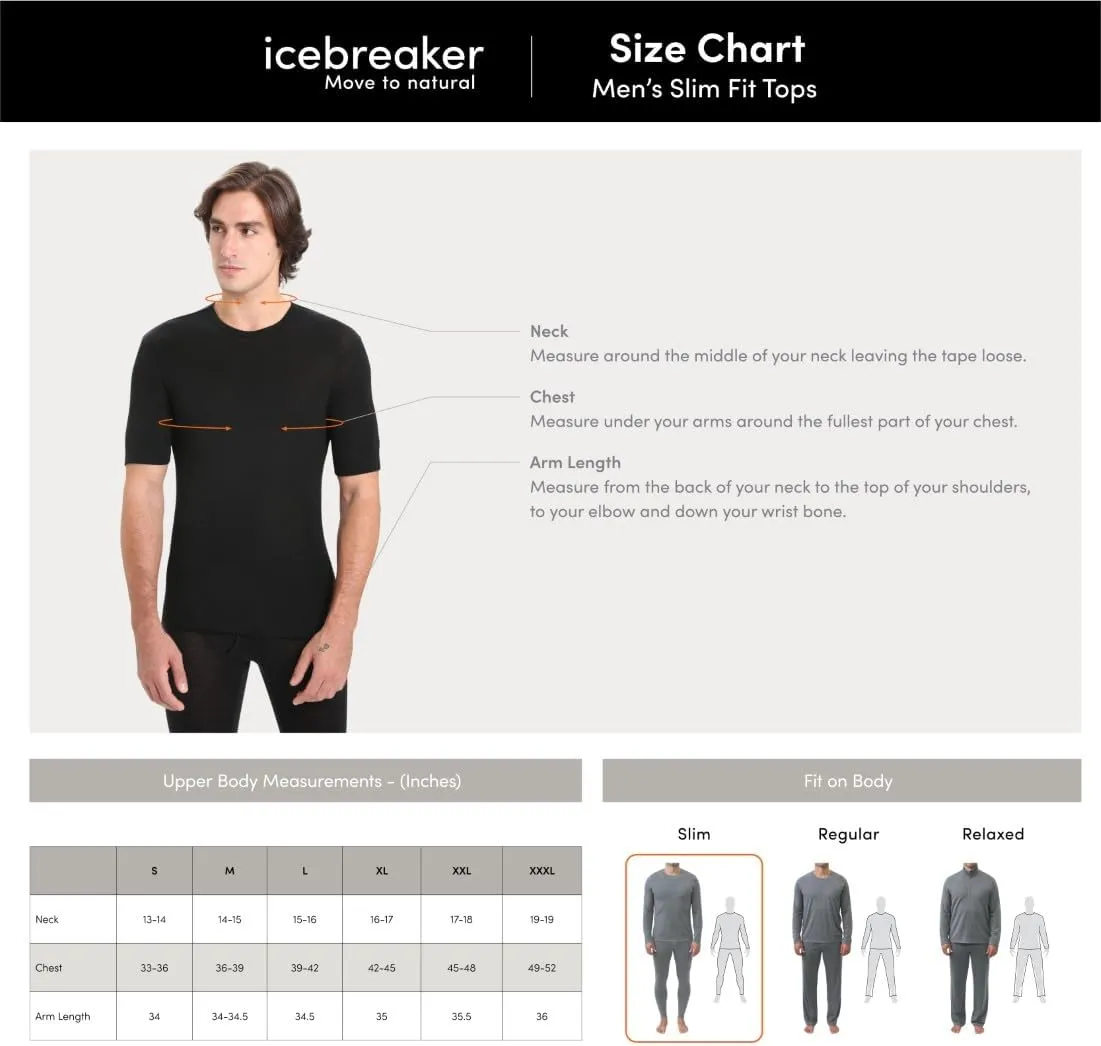 Icebreaker Merino Men's Merino 150 Anatomica Ss Crewe
