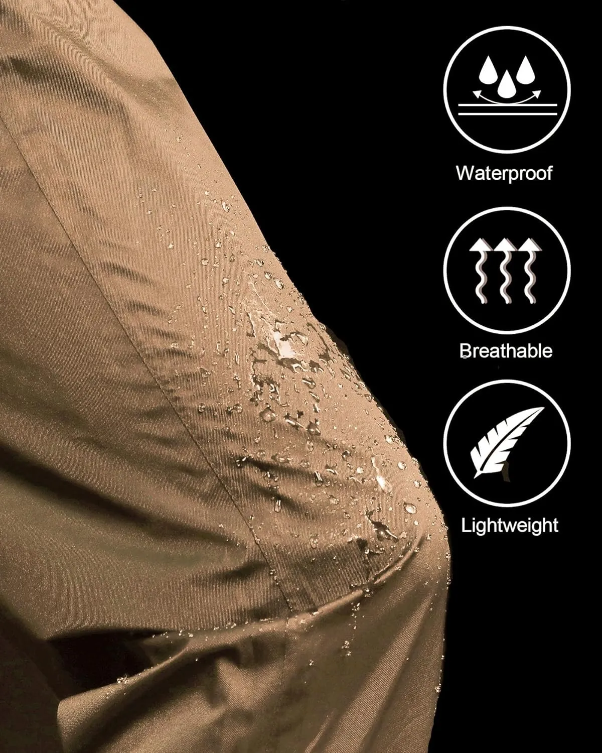 iCreek Women's Rain Pants Waterproof Hiking Pants Windproof Lightweight Over Pants Work Rain Outdoor for Golf, Fishing
