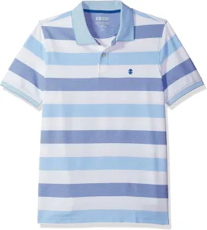 IZOD Big and Tall Advantage Feeder Stripe Short-Sleeve Polo
