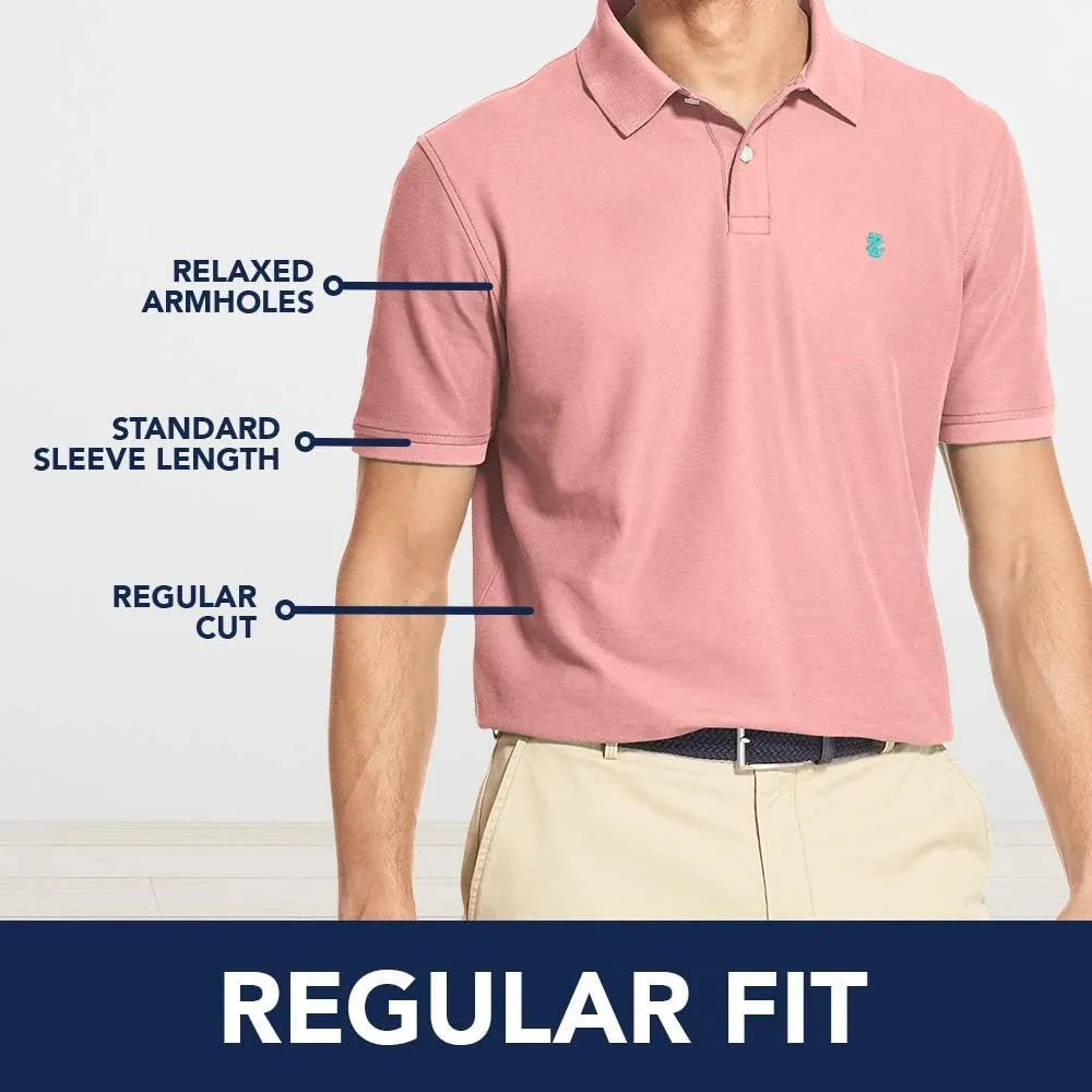 IZOD Men's Advantage Performance Short Sleeve Solid Polo (Discontinued by)