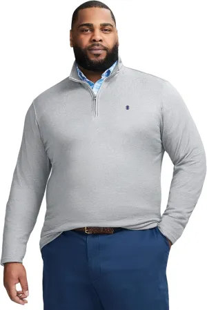 IZOD Men's Big & Tall Performance Comfort Quarter Zip Long Sleeve Shirt