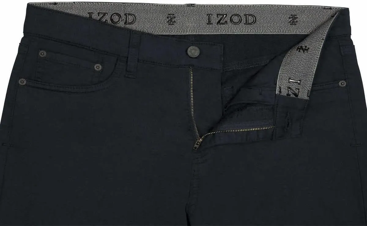 IZOD Mens Mid-Weight Comfort Stretch Knit Denim 5 Pocket Pant