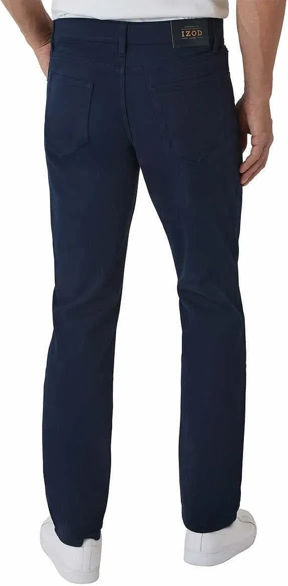 IZOD Mens Mid-Weight Comfort Stretch Knit Denim 5 Pocket Pant