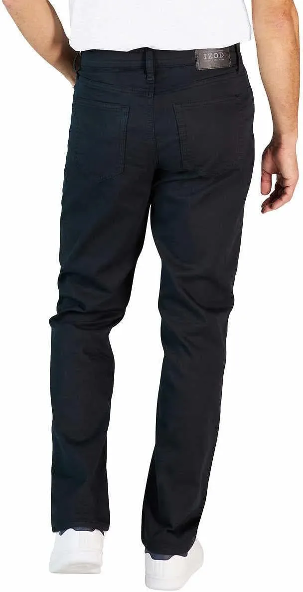 IZOD Mens Mid-Weight Comfort Stretch Knit Denim 5 Pocket Pant