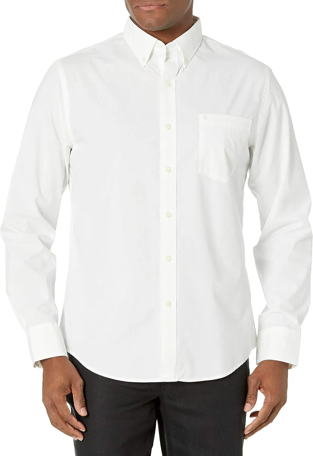 IZOD Mens Performance Comfort Long Sleeve Solid Button Down Shirt