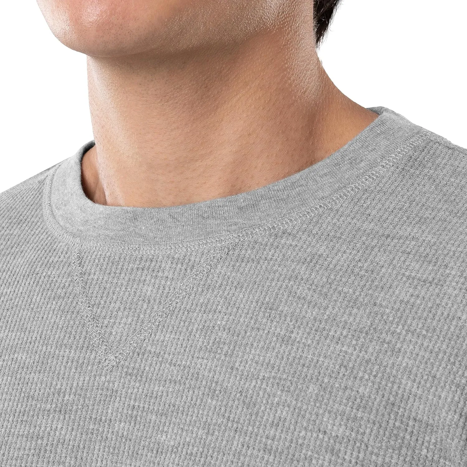 IZOD Men's Waffle Knit Crewneck Top and Jogger Pant Sleep Set