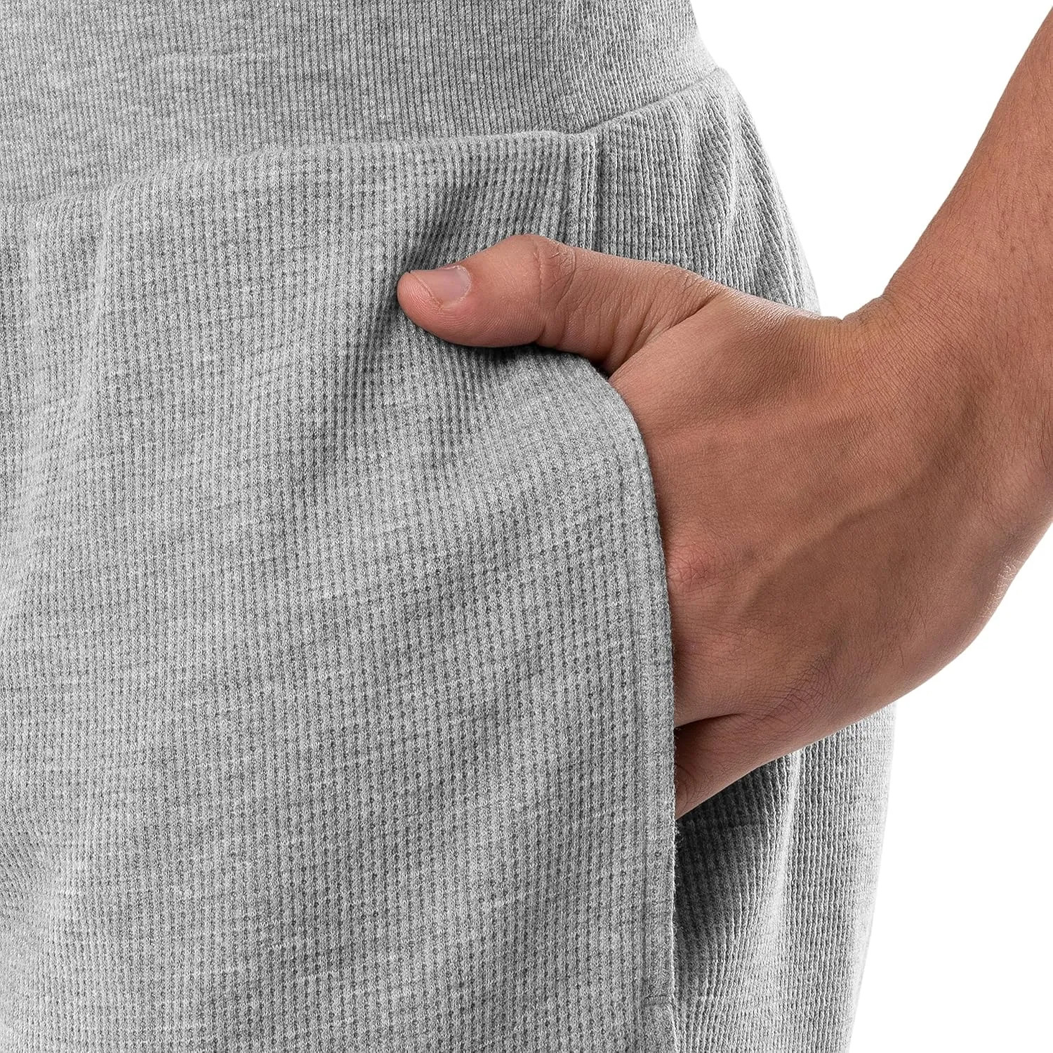 IZOD Men's Waffle Knit Crewneck Top and Jogger Pant Sleep Set