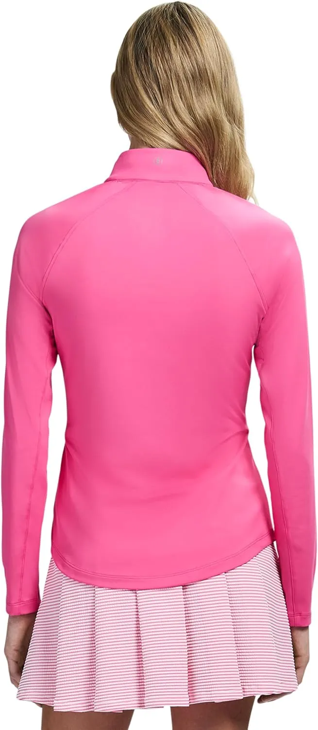 IZOD Women's 1/4 Zip Pullover Performance Stretch Long Sleeve Golf Running
