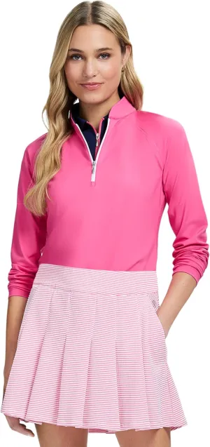 IZOD Women's 1/4 Zip Pullover Performance Stretch Long Sleeve Golf Running