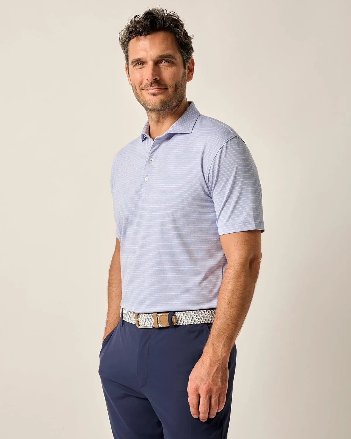 johnnie-O Performance Jersey Polo - Michael Stripe