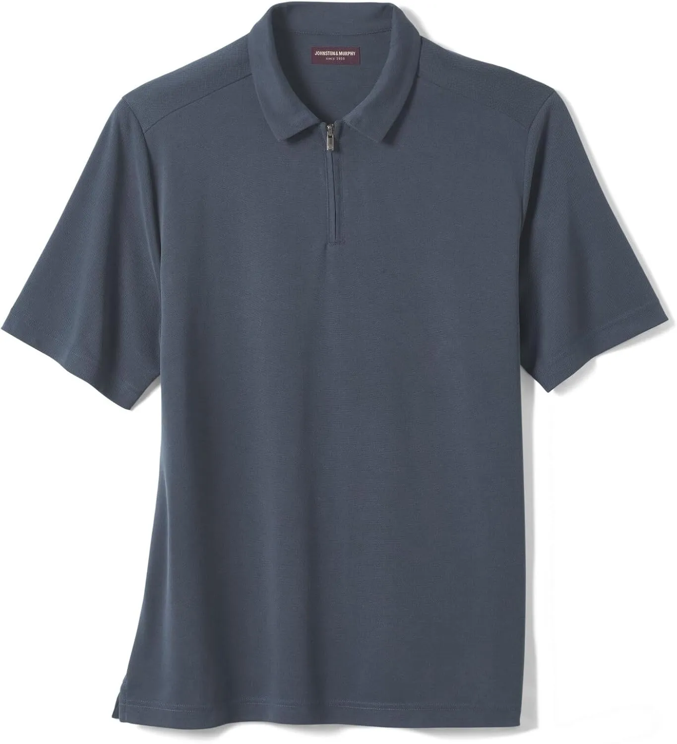 Johnston & Murphy Men's Vintage Birdseye Zip Polo