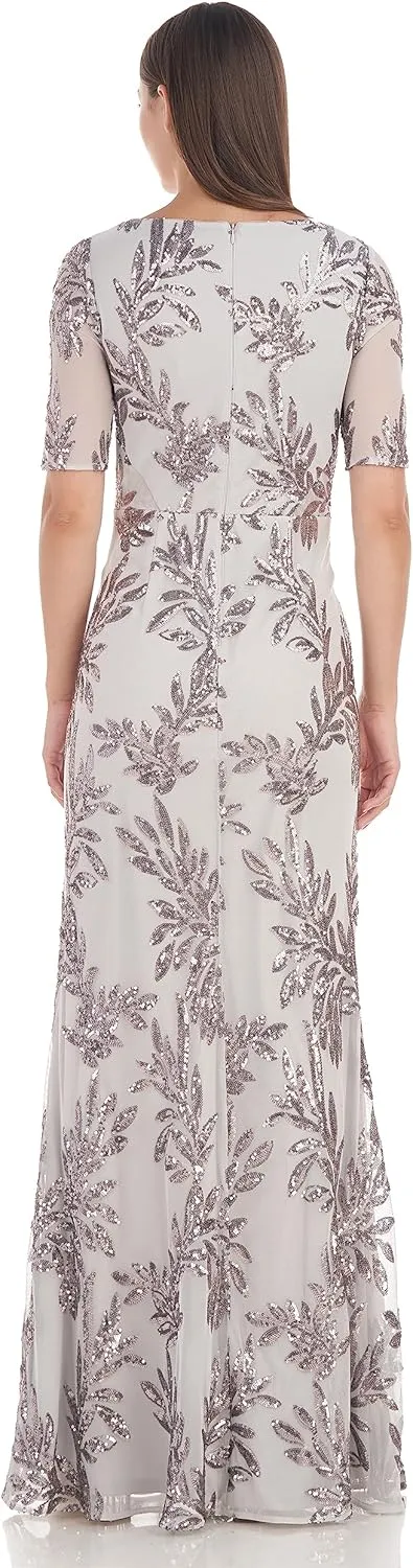 JS Collections Women's Chloe Faux Cut Out Gown