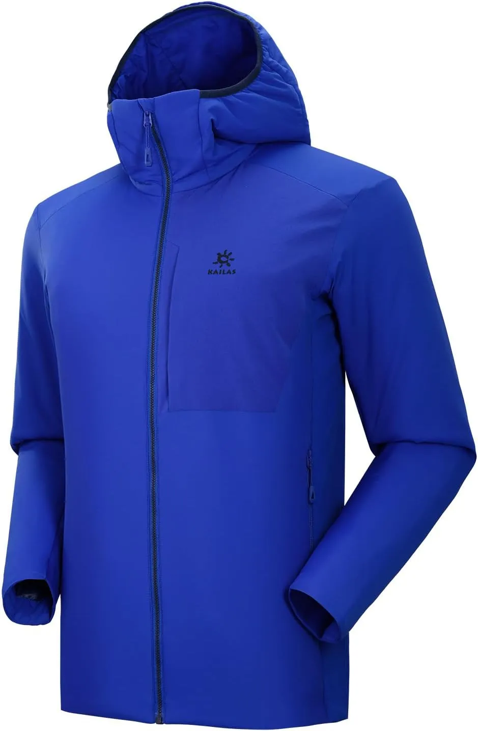 KAILAS Men's Puffer Winter Down Jacket Hooded Packable Lightweight Coat Windproof Jacket Hiking Ski Travel Primaloft Cotton