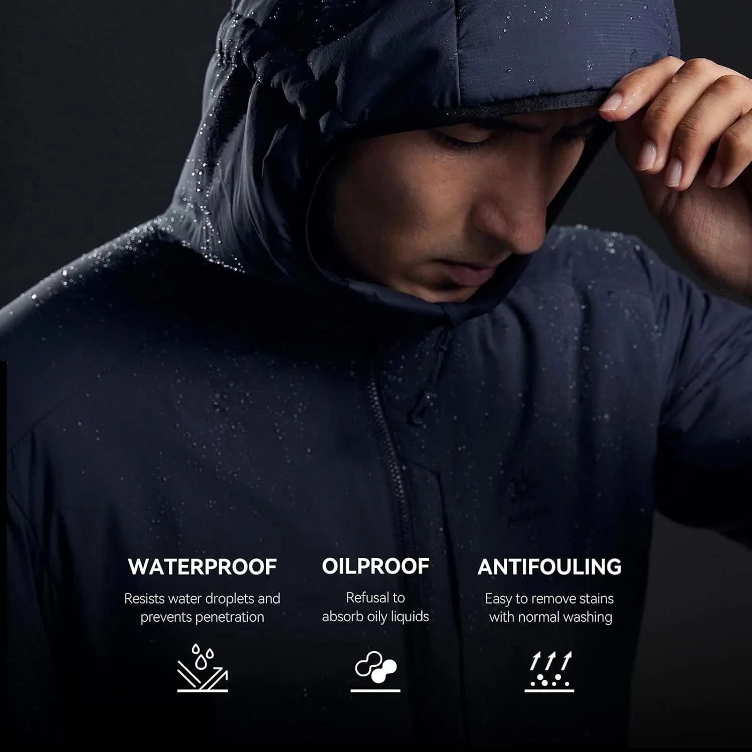 KAILAS Men's Puffer Winter Down Jacket Hooded Packable Lightweight Coat Windproof Jacket Hiking Ski Travel Primaloft Cotton
